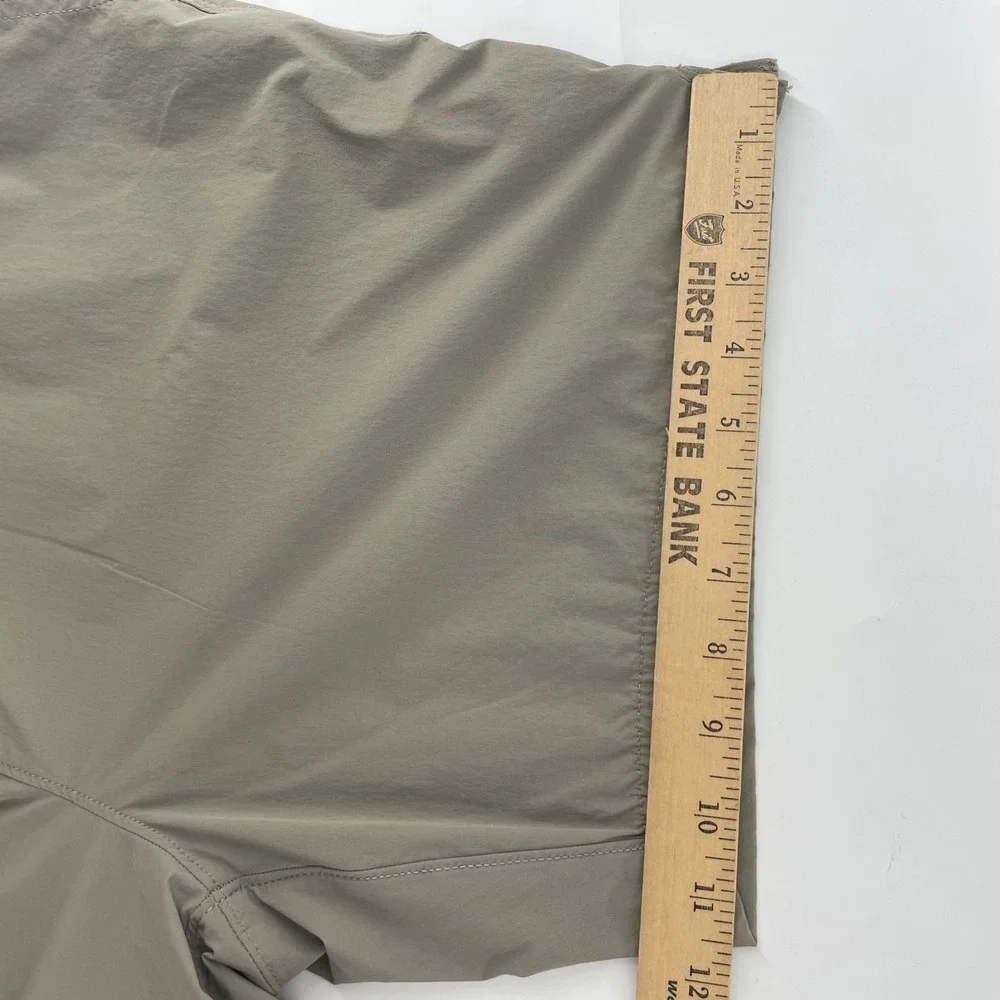 Slate‎ & Stone Mens XXL Swim Trunks Beige Elastic Waist Mesh Lined Nylon 6.5
